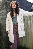 Floral embroidered cardigan