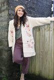 Floral embroidered cardigan