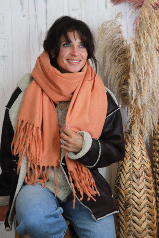 Tassel scarf (Apricot)