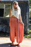 Terracotta balloon trousers