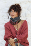 Multiway stripe beanie (Khaki)