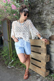 Ornate diamond crochet top