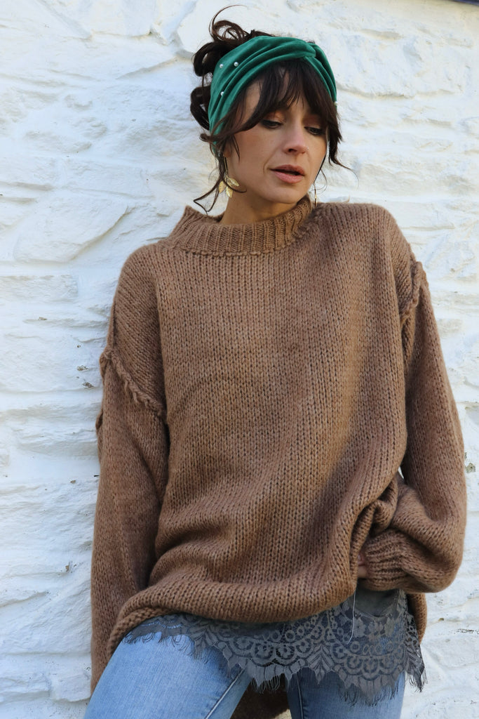 Slouchy knit jumper (cinnamon)
