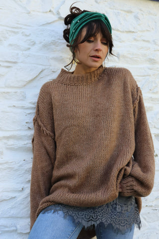 Slouchy knit jumper (cinnamon)