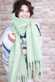 Soft tassel scarf (Light green)