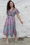Paisley wrap dress