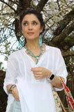 Etched diamond and turquoise beaded tassel earrings