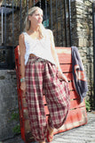 Plaid balloon trousers