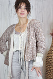Sequin and velvet tie top