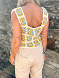 Mustard crochet top