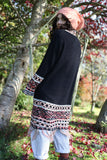 Black fringe aztec cardigan
