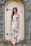 Leaf patterned dress