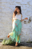 Fringe wrap skirt