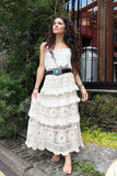 Crochet ruffle skirt