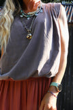 Sleeveless grey tee