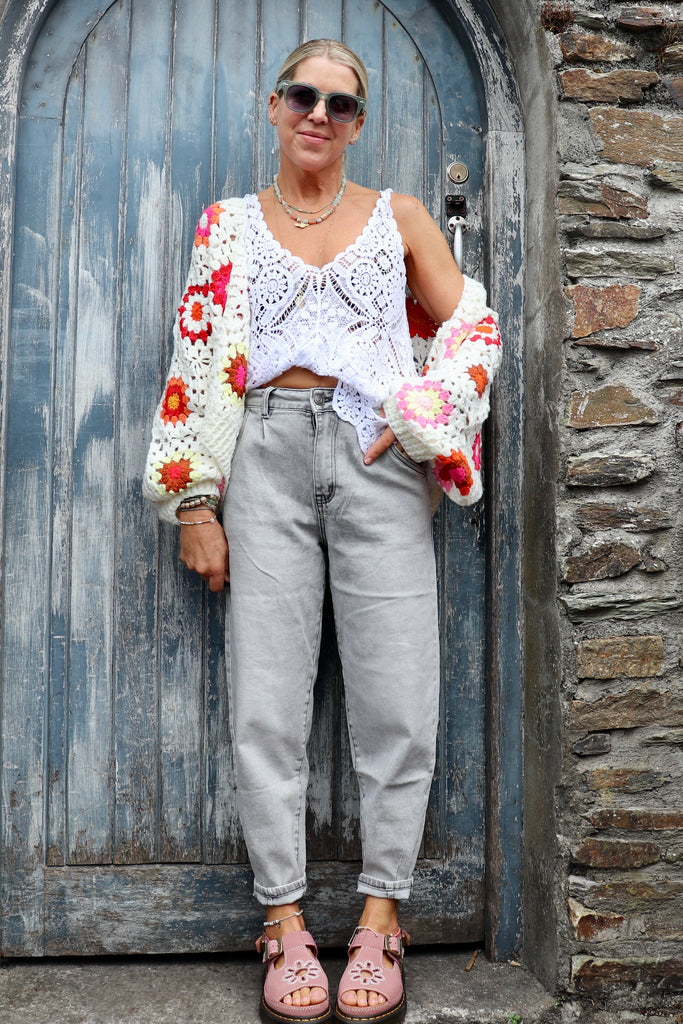 Balloon leg jeans (Light grey)