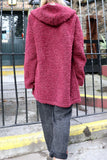 Burgandy hooded jacket