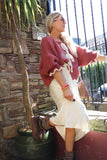Ruffle sleeve tie cardigan
