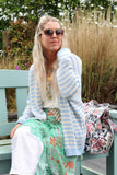 Lightweight sky blue stripe cardigan