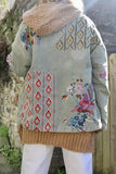 Embroidered embellished khaki jacket
