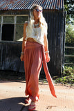 Terracotta balloon trousers