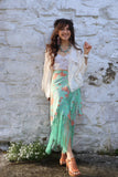 Crochet and embroidered kimono