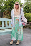 Lightweight sky blue stripe cardigan