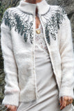 Sequin collar cardigan