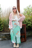 Blush pink zig zag cardigan