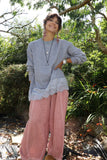 Silky lace trim jumper (Grey)