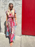 Patchwork floral dress