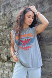 Rock n roll sleeveless tee (khaki)