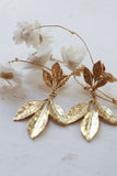 Cluster leaf drop earrings