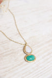 Teardrop pendant necklace (Gold)