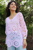Blush crochet top