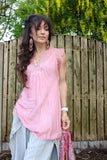 Pink lace tank