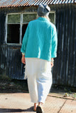 Teal quilted cotton jacket