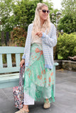 Lightweight sky blue stripe cardigan