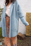 Light blue fluffy coatigan
