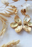 Cosmos flower drop earrings