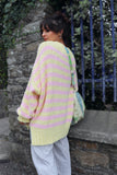 Pastel pink and yellow stripe jumper