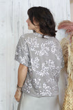 Floral sequin top