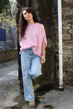 Short sleeve knit jumper (Pink)