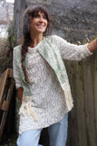 Floral embroidered fringe waistcoat