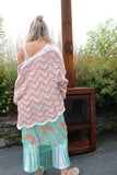 Blush pink zig zag cardigan