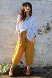 Light blue flower crochet cardigan