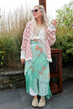 Blush pink zig zag cardigan