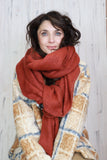 Soft knit scarf (rust)