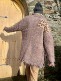 Leopard print detail cardigan