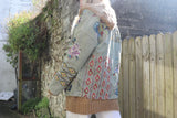 cable knit hooded cardigan